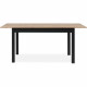 Table extensible COBURG + 1 allonge 40cm - Style industriel - Chene artisan/noir- 10 Personnes - L 137-177 x H 76,5 x P 80 cm