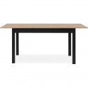 Table extensible COBURG + 1 allonge 40cm - Style industriel - Chene artisan/noir- 10 Personnes - L 137-177 x H 76,5 x P 80 cm