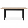 Table extensible COBURG + 1 allonge 40cm - Style industriel - Chene artisan/noir- 10 Personnes - L 137-177 x H 76,5 x P 80 cm