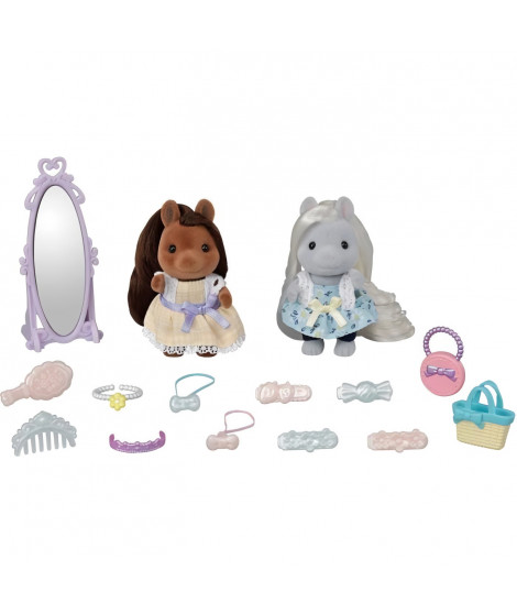 SYLVANIAN FAMILIES - Les amis poney et leurs kits de coiffure