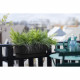 ELHO - Pot de fleurs  -  Greenville Easy Balcony 52 - Living Noir - Balcon - L 21.2 x W 52 x H 19.4 cm