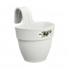 ELHO - Pot de fleurs -  Vibia Campana Easy Hanger Small - Blanc Soie - Balcon extérieur - L 24.1 x W 20.5 x H 26.5 cm