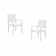 Lot de 2 fauteuils a manger de jardin - Aluminium - 56x59x89cm cm