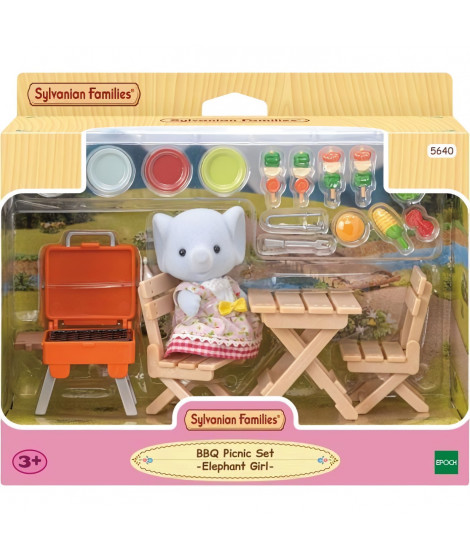 Figurine miniature - SYLVANIAN FAMILIES - La fille éléphant et son set de pique-nique