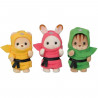 SYLVANIAN FAMILIES 5616 Le trio des bébés en costumes Ninja - Mini univers