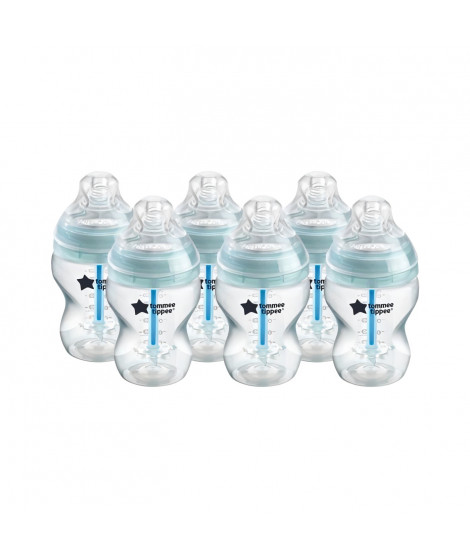 Tommee Tippee Biberons Anti-Colique,  Systeme de Ventilation Unique, 260 ml, Lot de 6