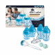 Tommee Tippee Kit Naissance Biberons Anti-Colique Avancé - Tétine valve Anti-Colique débit lent - 150 et 260 ml - Bleu