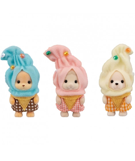 Le trio des bébés en costumes de cremes glacées - SYLVANIAN FAMILIES - 5593 - A partir de 3 ans