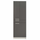 EKIPA Colonne 3 portes 1 tiroir - Gris ombre et blanc - L 60 x P 31 x 184 cm - VERSA