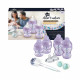 Tommee Tippee Kit Naissance Biberons Anti-Colique Avancé - Tétine valve Anti-Colique débit lent - 150 et 260 ml - Violet