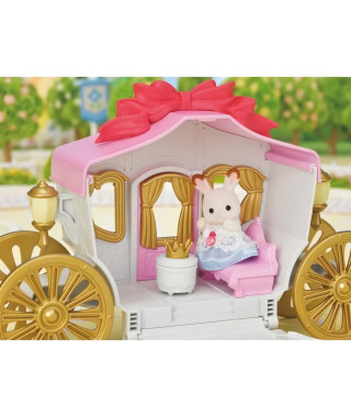 SYLVANIAN FAMILIES - Le carrosse royal - Bébé lapin chocolat - Terrasse - Jouet Enfant Fille - LA FETE FORAINE