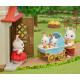 Figurines miniatures - SYLVANIAN FAMILIES - 5432 - Les jumeaux Lapin Chocolat et poussette double