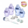 Tommee Tippee - Biberons Coffret Naissance Closer to Nature , Tétine Anti-Colique - Violet Bleu