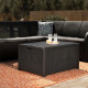 Salon de jardin en imitation résine tressée ALLIBERT avec table basse range-coussins - 6 personnes - SanRemo - Gris graphite