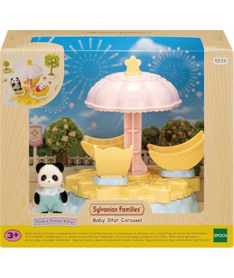 Figurines miniatures - SYLVANIAN FAMILIES - Le carrousel étoilé avec bébé panda