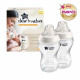 Tommee Tippee Closer To Nature Biberon, Tétine Imitant le Sein Maternel, Lot de 2, 340ml