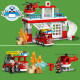 LEGO 10970 DUPLO La Caserne Et L'Hélicoptere des Pompiers, Jouet de Camion, Motricité, Grandes Briques, Cadeau Enfants Des 2 Ans