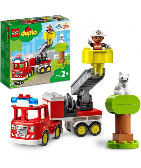 LEGO 10969 DUPLO Town Le Camion de Pompiers, Jouet Éducatif, Figurines, Sauver les Animaux, Jeu Éducatif, Cadeau Enfants Des …