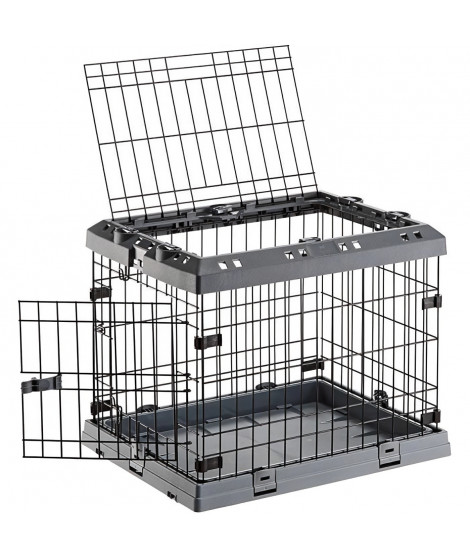 Cage Pliable pour tres petits chiens SUPERIOR 60 Clôture métallique, avec Séparateur, Double verrouillage - 60 x 47 x 50 cm