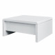 Table basse relevable - Blanc laqué - L 75 x P 75 x H 35 - KARL