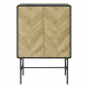 Bahut haut 2 portes - MDF et pieds métal noir - L 80 x P 40 x H 122 - BROOKLYN