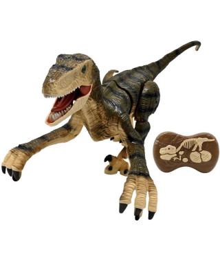 Dinosaure de simulation télécommandé - LEXIBOOK - Velociraptor 45 cm - Mouvements articulés - Effets lumineux - Sons de rugis…