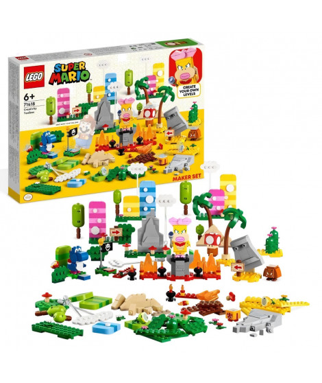 LEGO Super Mario 71418 Set La boîte a Outils Créative, Jouet Enfants 6 Ans, avec Figurines