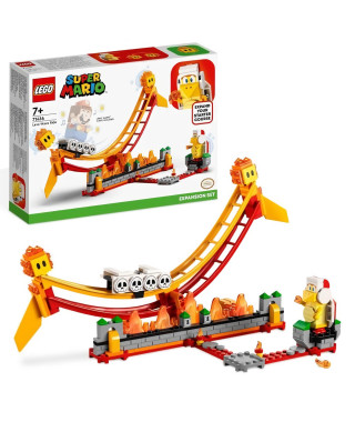 LEGO Super Mario 71416 Ensemble d'Extension Le Manege de la Vague de Lave, avec Figurines