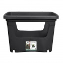 ELHO - Pot de fleurs -  Green Basics Stack & Grow Large - Living Noir - Extérieur - L 35.1 x W 50.9 x H 35.7 cm