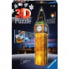 Puzzle 3D Big Ben illuminé - Ravensburger - Monument 216 pieces - sans colle - avec LEDS couleur - Des 8 ans