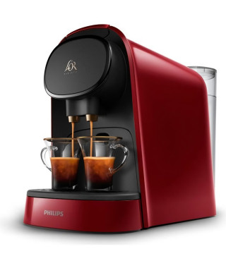 Machine a café a capsules double espresso PHILIPS L'Or Barista LM8012/51 - Rouge + 9 capsules