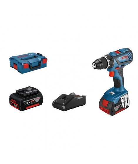 Perceuse-visseuse Bosch Professional GSR 18V-28 GBA + 2 batteries 4,0Ah + chargeur GAL 18V40 + L-BOXX - 06019H410A