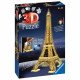 Puzzle 3D Tour Eiffel illuminée - Ravensburger - 216 pieces - sans colle - avec LEDS couleur - Des 10 ans