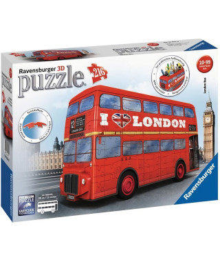 Puzzle 3D Bus londonien - Ravensburger - Véhicule 216 pieces sans colle - Des 8 ans