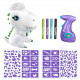 Peluche Air brush Dinosaure a personnaliser - Peluche spray art avec feutres et pochoirs - OFG243 - Canal Toys