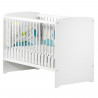 Lit bébé 120x60 en bois en bois blanc