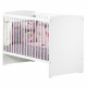 Lit bébé 120x60 en bois en bois blanc