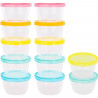 Badabulle Lot de 12 badabowls - Boîtes de conservation gradués 250ml - Surface réinscriptible