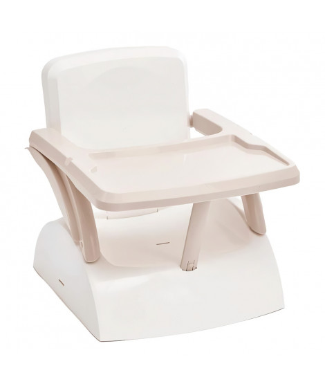 Rehausseur de chaise enfant 2 en 1 THERMOBABY YEEHOP - 6-18 mois - Harnais sécurité 3 points - Tablette amovible - Marron glacé