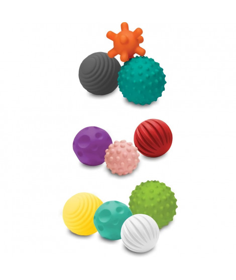 INFANTINO Set de 10 balles sensorielles multicolores