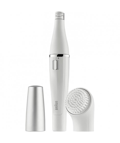 Braun FaceSpa 810 Épilateur Électrique Femme Visage et Épilation, Brosse Nettoyante, Pour Épilation et Nettoyage Du Visage