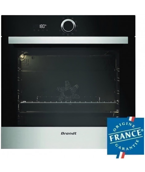 Four électrique encastrable Pyrolyse Chaleur tournante - Multifonction - BRANDT BXP5560X - Inox - 73 L - Classe A+