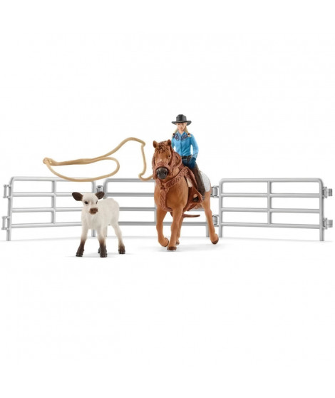 Coffret SCHLEICH - Equipe de Cowboy et leurs lassos - 42577 - Gamme Farm World