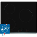 Table de cuisson induction BRANDT - 3 zones - 4600W - Revetement verre - Noir - L58 x P51 cm - BPI6310B