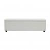 Banc coffre BOX - Simili blanc - L 160 cm - Rangement pratique et design