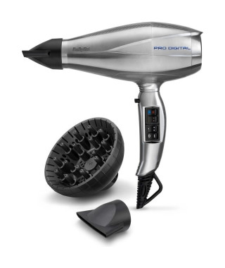 Seche-Cheveux - BaByliss - 6000E - Pro Digital 2200 avec Technologie Ionique et Céramique, Concentrateurs 4 mm et 6 mm, Diffu…