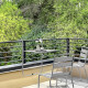 Table de jardin - Table de balcon rabattable - Pliante - Gris - En acier - 1 personne - 60 x 75 x 82-92 cm