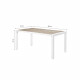 Table de jardin rectangulaire - 160 cm - Aluminium