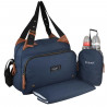 Baby on board-sac a langer -sac titou bleu denim - 2 compartiments 8 poches - sac repas - tapis a langer sac linge sale attac…