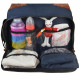 Baby on board-sac a langer -sac titou bleu denim - 2 compartiments 8 poches - sac repas - tapis a langer sac linge sale attac…